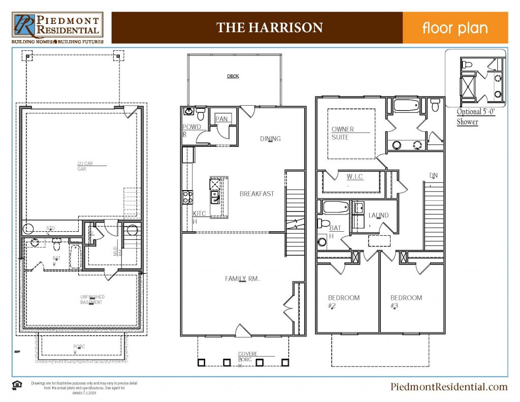 Harrison Floor Plan Piedmont Residential